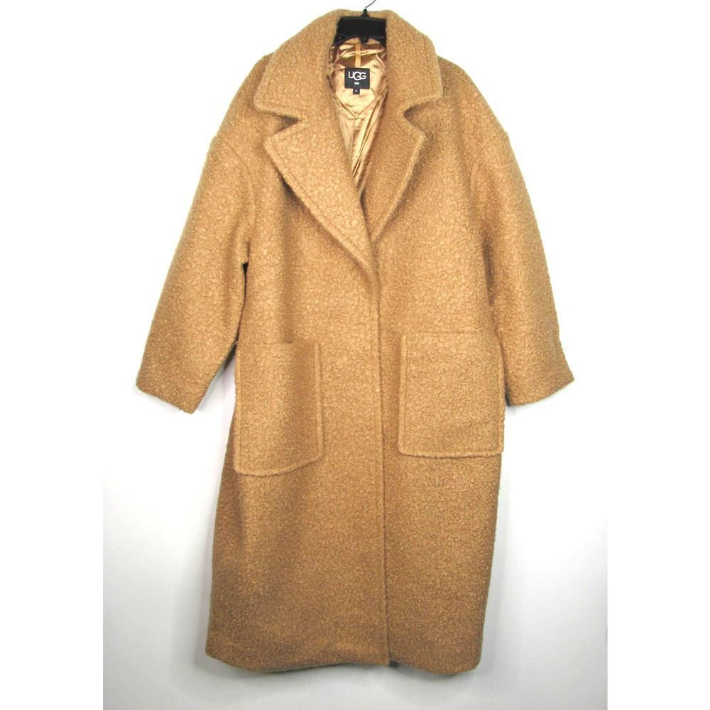 UGG HATTIE LONG OVERSIZED TEDDY COAT IN CAMEL - Picture 2 of 5